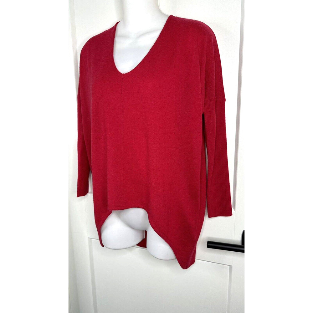 My Tribe 100%Cashmere Sweater Slouchy ~ XS‎ ~Raspberries Pink-Red